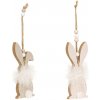 Textilomanie Závesný drevený zajko FLUFFY BUNNY 12 cm