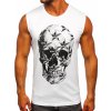 Biele pánske tričko/tielko Tank Top s potlačou Bolf 14817