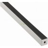 Rohový profil BERGE BRG-20 pre LED pásy, 2 m + štvorcové čierne tienidlo