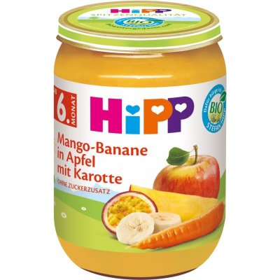 Hipp BIO jablko s banánom, mangom a mrkvou detský príkrm 190 g