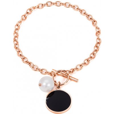 JwL Luxury Pearls oceľový náramok s pravou perlou JL0481CH
