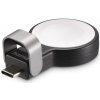 Hama MFi bezdrôtová magnetická nabíjačka pre Apple Watch, USB-C, kompaktná, čierna/biela - HAMA 201698