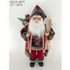Dekorácia MagicHome Vianoce, Santa, s darčekom, červený, 46 cm