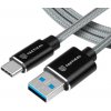 Kábel Tactical Fast Rope Aramid 023, USB-A na USB-C, 2m, sivý