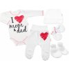 Baby Nellys Súpravička do pôrodnice I love mom & dad, veľ. 62, uni