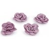 Saténový kvet ruže na našitie a nalepenie Ø5, 6 cm - 4 ks 4 (Ø5 cm) staroružová