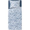 Livarno home Súprava posteľnej bielizne z bavlneného saténu, 3-dielna (kvety/modrá/biela) (100388369)