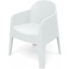 Lazy Momo Stolička s opierkami rúk MILANE 680x600x805 mm WHITE biela