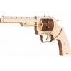 Woodcraft Drevené 3D puzzle Zbraň na gumičky Revolver