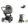 CYBEX Priam Conscious Collection Travel Set + Cloud Z2 i-Size pearl grey 2022 rose gold