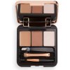 Makeup Revolution London Brow Sculpt Kit set a paletka na obočie Dark Brown 2,2 g