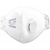 . Respirátor, skladací, FFP3, s ventilom, 20 ks, biela