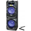 Reproduktor AKAI, DJ-S5H, přenosný, dvojitý port USB a SD, duální ovládání hlasitosti, Bluetooth, FM, dálkové ovládání, bezdrátový mikrofon, LED displej, AUX IN, 400 W