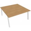 Hobis Pracovný stôl UNI A, 160x75,5x160 cm, dub/biela