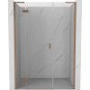 MEXEN/S - Mist-H L sprchové dvere krídlové ľavé 125, transparent, meď kartáčovaná 8A5L-125-001-65-00-L