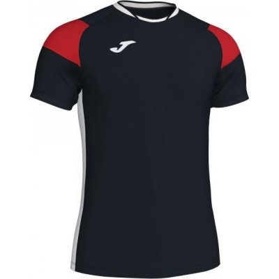 Joma Futbalový dres T-SHIRT CREW III BLACK-RED-WHITE S/S Veľkosť: L