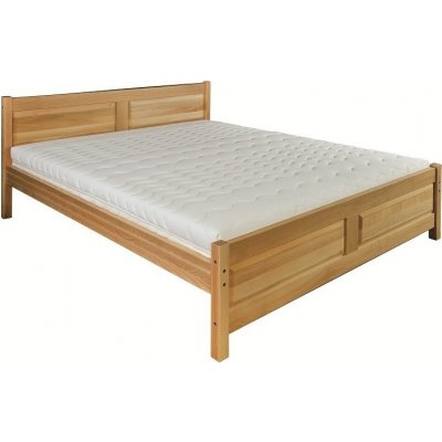 Drewmax Dřevěná postel 120x200 buk LK109 (Barva dřeva: Ořech)