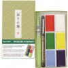 Kuretake Sada akvarelových farieb Gansai Tambi Irodori Kobako Green Set - 6 odtieňov + vodný štetec + fix Mangaka