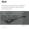 Club3D Video rozbočovač USB-C/A na 2xHDMI 2.0, Dual Monitor, 4K60Hz (M/F)