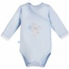 Eevi Body rozopínacie s dlhým rukávom NEWBORN modré - 56