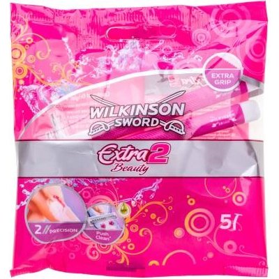 Wilkinson Sword Extra 2 Beauty jednorazové holiace strojčeky s dvoma britmi 5 ks pre ženy