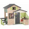 Domček Priateľov s kuchynským posedením Friends House Evo Playhouse Life Smoby v prírodných farbách rozšíriteľný