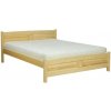 Drewmax Dřevěná postel LK104, 120x200, borovice (Barva dřeva: Přírodní (lakovaná))