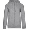 B&C Mikina QUEEN Zipped Hood s kapucí a zipem, dámská COT01W03Q61001-heather gre S Melír šedá