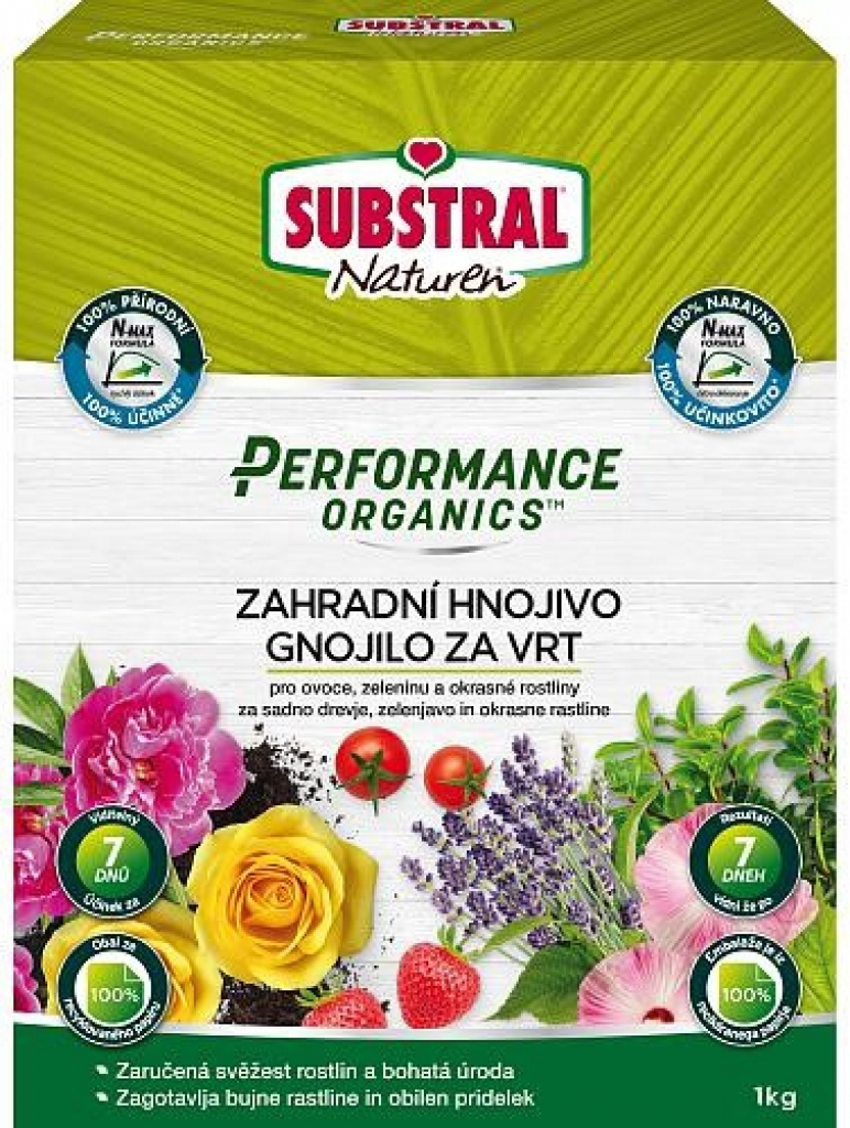 Substral granulovaný Performance Organics záhrada 1 kg