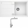 Blanco METRA 5 S biela + excentrické ovládanie + Blanco MILA chróm 519414
