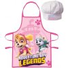 Euroswan Dievčenská zástera Paw Patrol s kuchárskou čiapkou