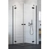 RADAWAY ESSENZA BLACK KDD 100cm ľavé dvere do kombinácie / sprchový kút rohový, profil čierny, sklo číre, 1385062-54-01L