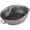 Hrniec MagicHome Coffee Brown Line, plytký, 26 cm, 2800 ml, s pokrievkou, pekáč do rúry