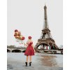 zuty Zuty - Maľovanie Podľa Čísel - Eiffelova Veža A Žena S Balóniky, 80X100 Cm, Plátno+Rám (8596530083436)