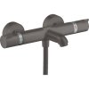 Hansgrohe 13114340 Ecostat Comfort vaňový termostat na stenu, kartačovaný čierny chróm