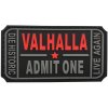 WARAGOD Valhalla Admit PVC nášivka, čierna