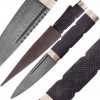 Deepeka Sgian Dubh s damaškovou čepelí a pochvou