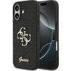 Guess PU Fixed Glitter 4G Metal Logo zadný kryt pre iPhone 17 Black