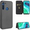 Peňaženkové Carbon puzdro na Motorola Moto G8 Power - čierna