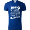 1981 v kocke - Tričko z organickej bavlny - XL ( Kráľovská modrá )