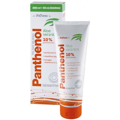 MedPharma Panthenol 10% Sensitive telové mlieko s Aloe Vera 230 ml