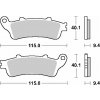 SBS PREDNÉ BRZDOVÉ DOŠTIČKY KH281 /KH261 STREET CERAMIC HONDA FES 125/150 PA