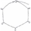 SILVEGO Strieborná retiazka na nohu samantha s brilliance zirconia ZT1A36751A