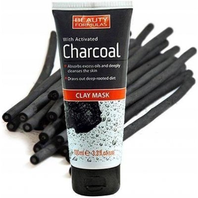 Beauty Formulas Charcoal Clay Mask čistiaca ílová maska s aktívnym uhlím 100ml