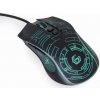 GEMBIRD myš MUSG-RGB-01, podsvícená, 7 tlačítek, černá, 3600DPI, USB