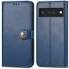 PROTEMIO 36719 LEATHER BUCKLE Peňaženkový obal Google Pixel 6 Pro modrý