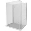 MEXEN/S - Kioto Sprchová zástena WALK-IN 100 x 90 x 40 cm, transparent, biela 800-100-090-221-20-00-040