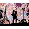 Zuty – Maľovanie Podľa Čísel – Milenci A Abstraktná Eiffelova Veža, 80 × 100 cm, Plátno + Rám 8596530083351