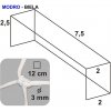 KV Řezáč Futbalová sieť 7,5x2,5x2x2/12/3mm modro - biela