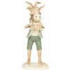 Clayre & Eef Veľkonočná dekorácia Otec zajac so zajačikom na ramenách